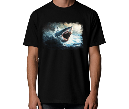 Koszulka Rekin,100% bawełna luźna koszulka, t-shirt